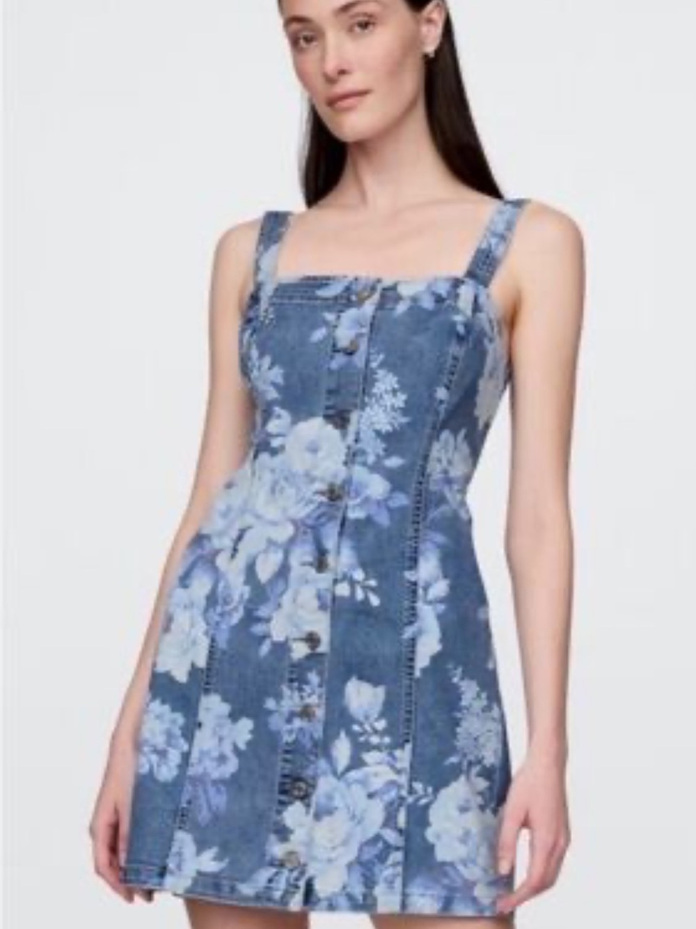 GAP Blue floral halter Dress size Large NWT